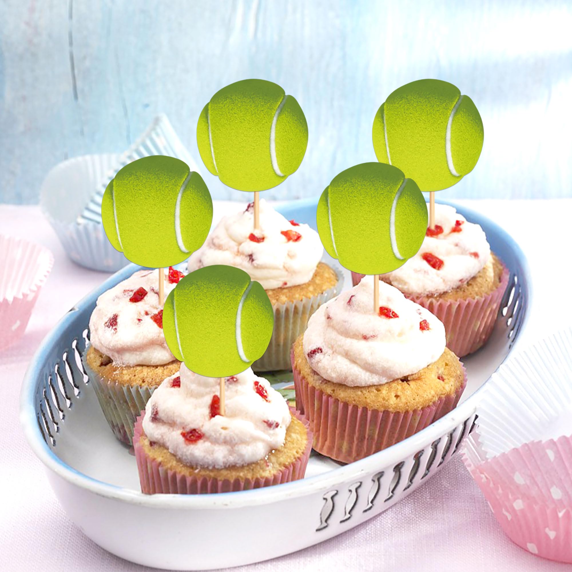 Tennis Geburtstagskerze - Grüne Zahlenkerze Mit Tennisball Motiv