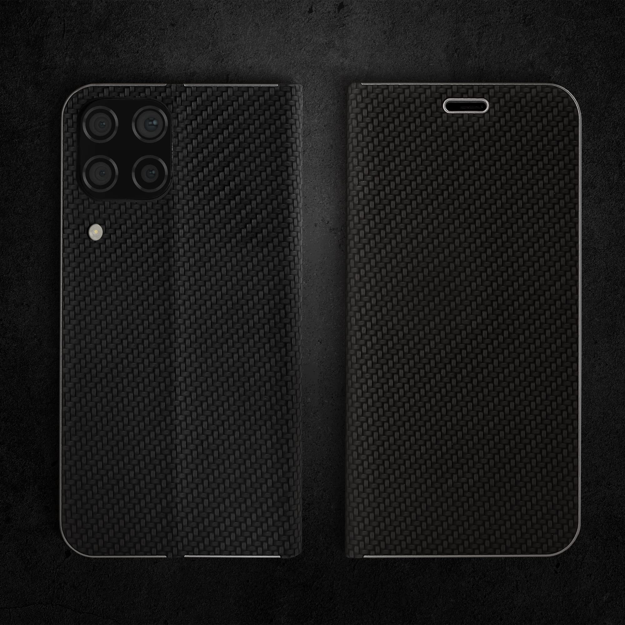Moozy Custodia A Libro Per Huawei P40 Lite – Carbonio Blu, Cover Con Portafoglio, Carta E Cavalletto - 4