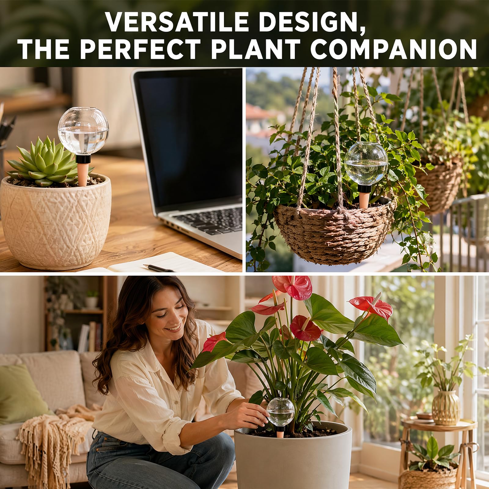Sfere di irrigazione per piante, 6 pezzi, irrigazione automatica delle piante, 500 ml, sfera di irrigazione automatica, per l'irrigazione automatica di stanze, balconi, piante da giardino