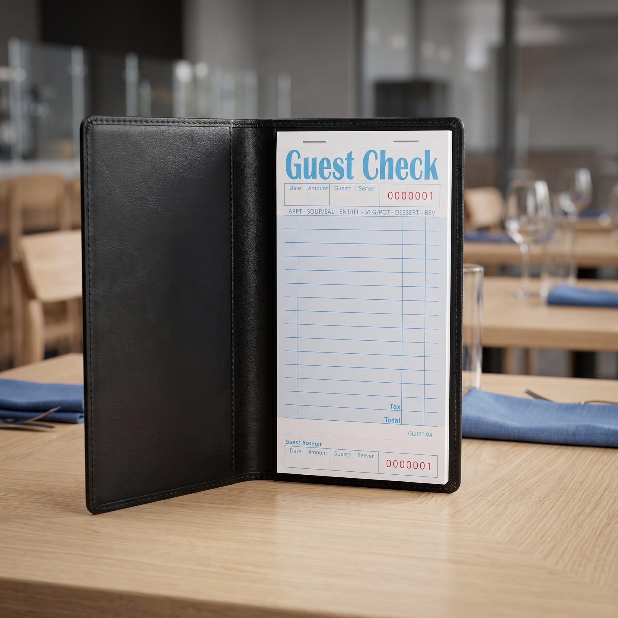 OUNONA Bloc de notas para clientes (paquete de 10), cuaderno para pedidos de de restaurante, libro de tickets de servicio de alimentos, libro de pedidos para camareras para personal de hostelería, 50