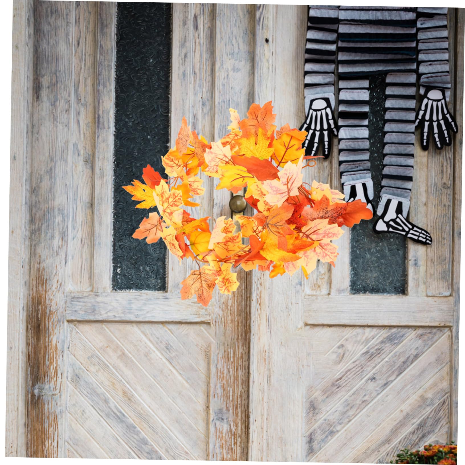 PRETYZOOM 3 Pezzi Decorazioni Di Foglie D'acero Di Halloween Ghirlanda Di Foglie D'acero Finte Simulazione Di o Decorazione Autunnale Artificiale Appeso Per La Casa