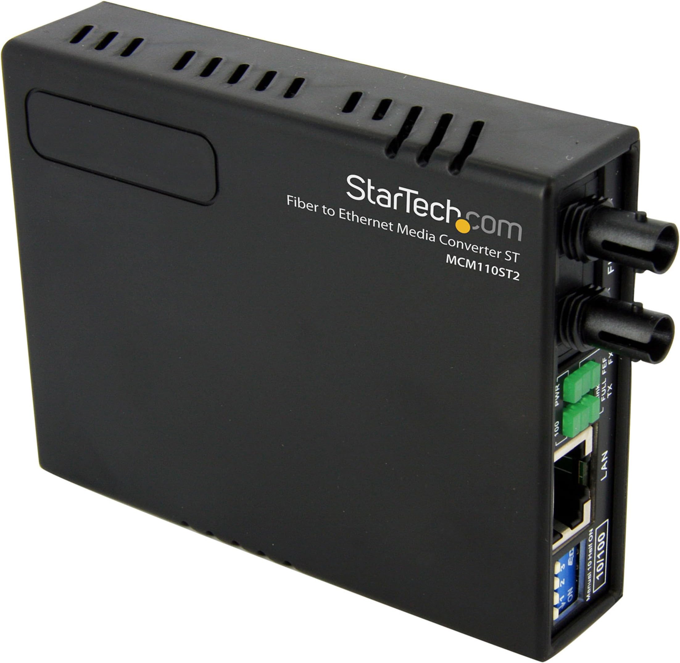 10/100 Mbps Ethernet to Fiber Optic Media Converter - ST Multimode - 1310nm - 2km - Full/Half Duplex , TAA (MCM110ST2)