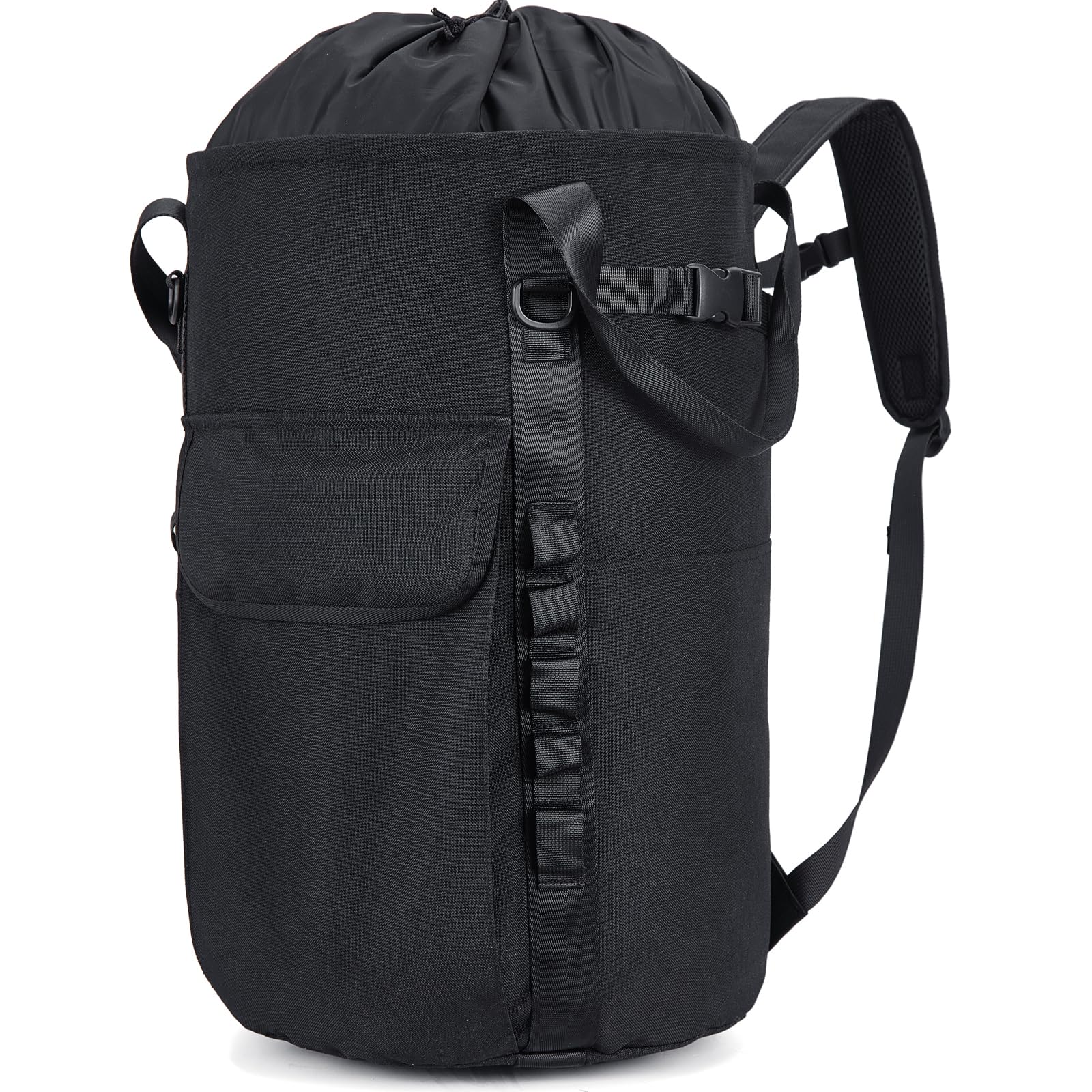 PAMLIAPY Arborist Rope Bag, 35L Tree Climbing Rope Bag, Arborist Equipment Bucket Backpack, Arborist Gear Carrier Bag with Side Pockets, Tough Rock