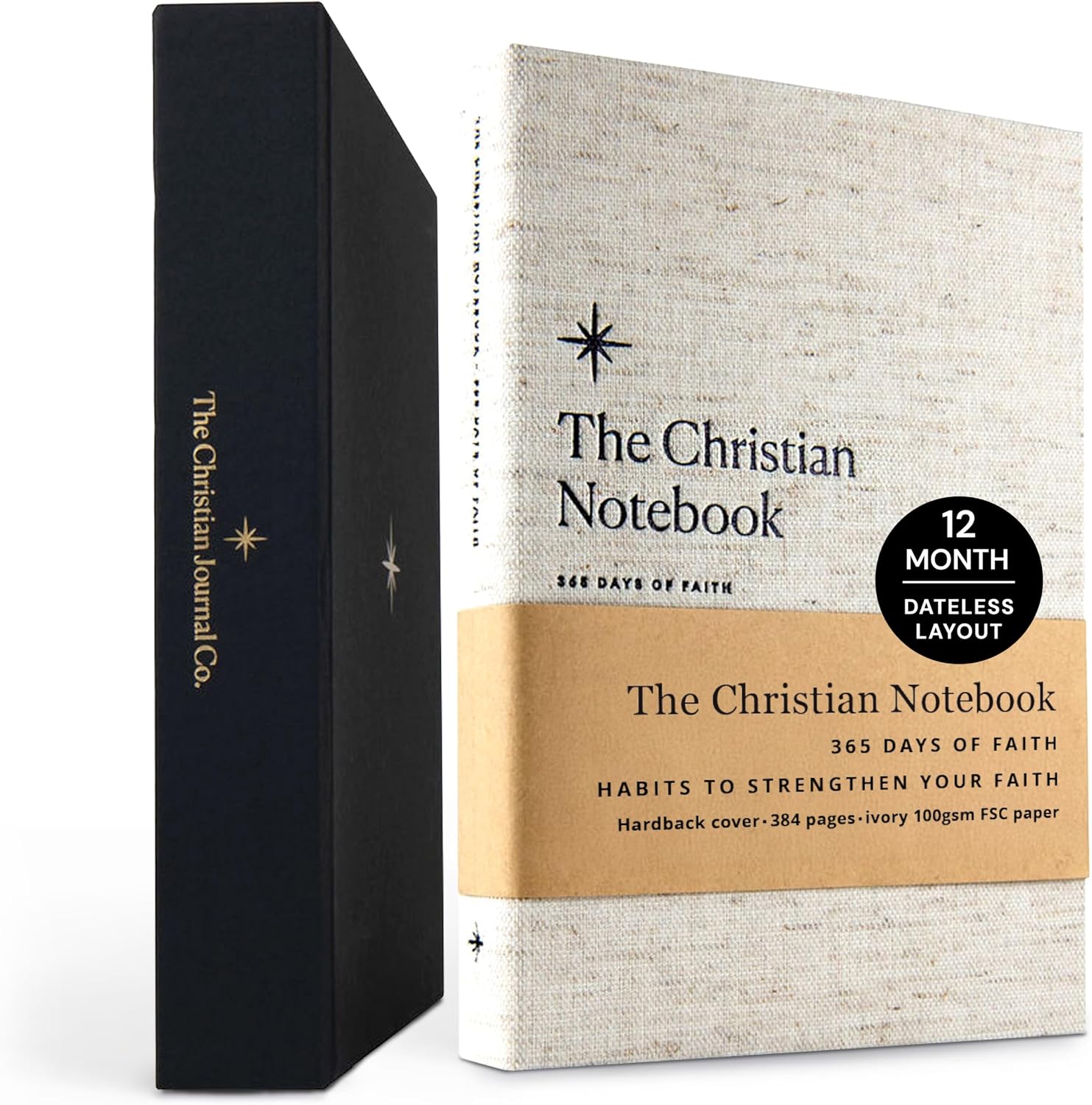 365 Days Of Faith Notebook, Prayer & Bible Study Notebook For Women And Men, Christian Journal In Gift Box (Cotton Hardback)