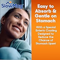 Vista 6 de SlowMag Mg Suplemento de cloruro de magnesio con calcio para músculo + corazón, 60 unidades, 1