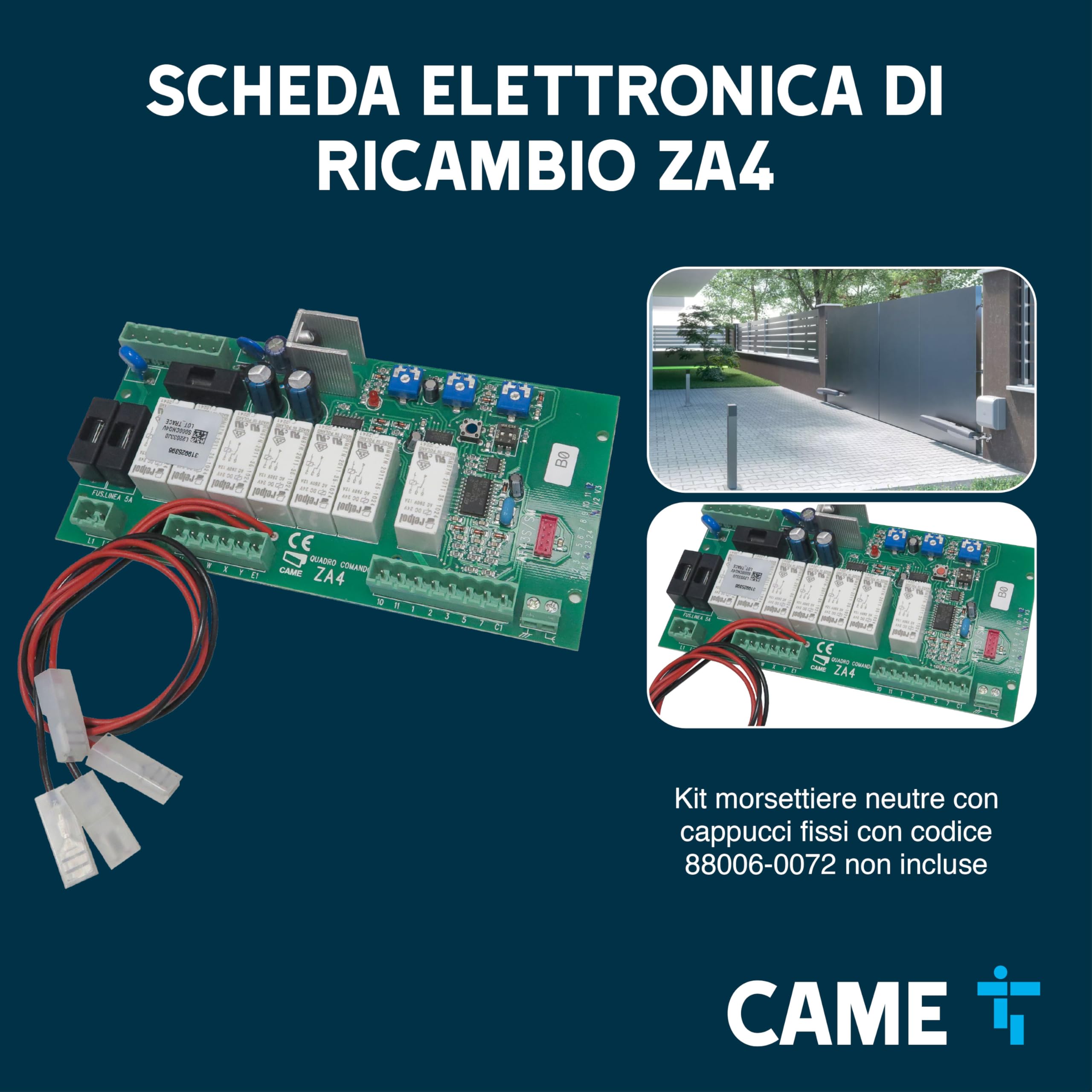 CAME Scheda elettronica di ricambio per quadro comando ZA4 per cancelli a battente a 230V