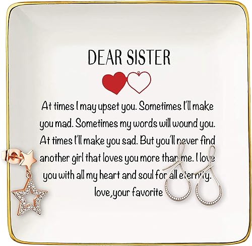 Topthink Regalo de amistad para mujer, cumpleaños, graduación, Año Nuevo, Navidad, regalos para hermana, hermana del alma, cuñada, mejor amiga,