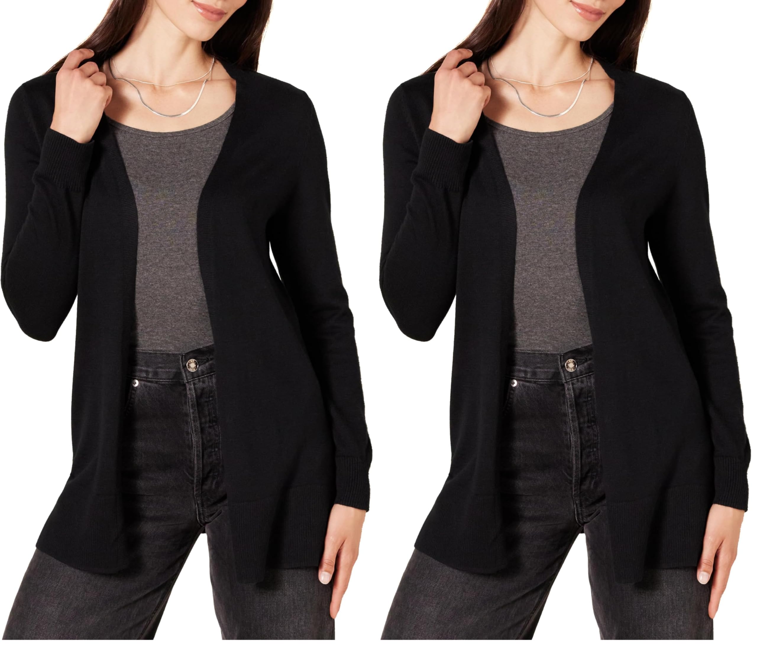 Women's Lightweight Open-Front Cardigan Sweater (Available in Plus Size)