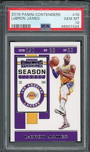 LeBron James 2019 Panini Contenders Basketball Card #70 Graded PSA 10 GEM MINT