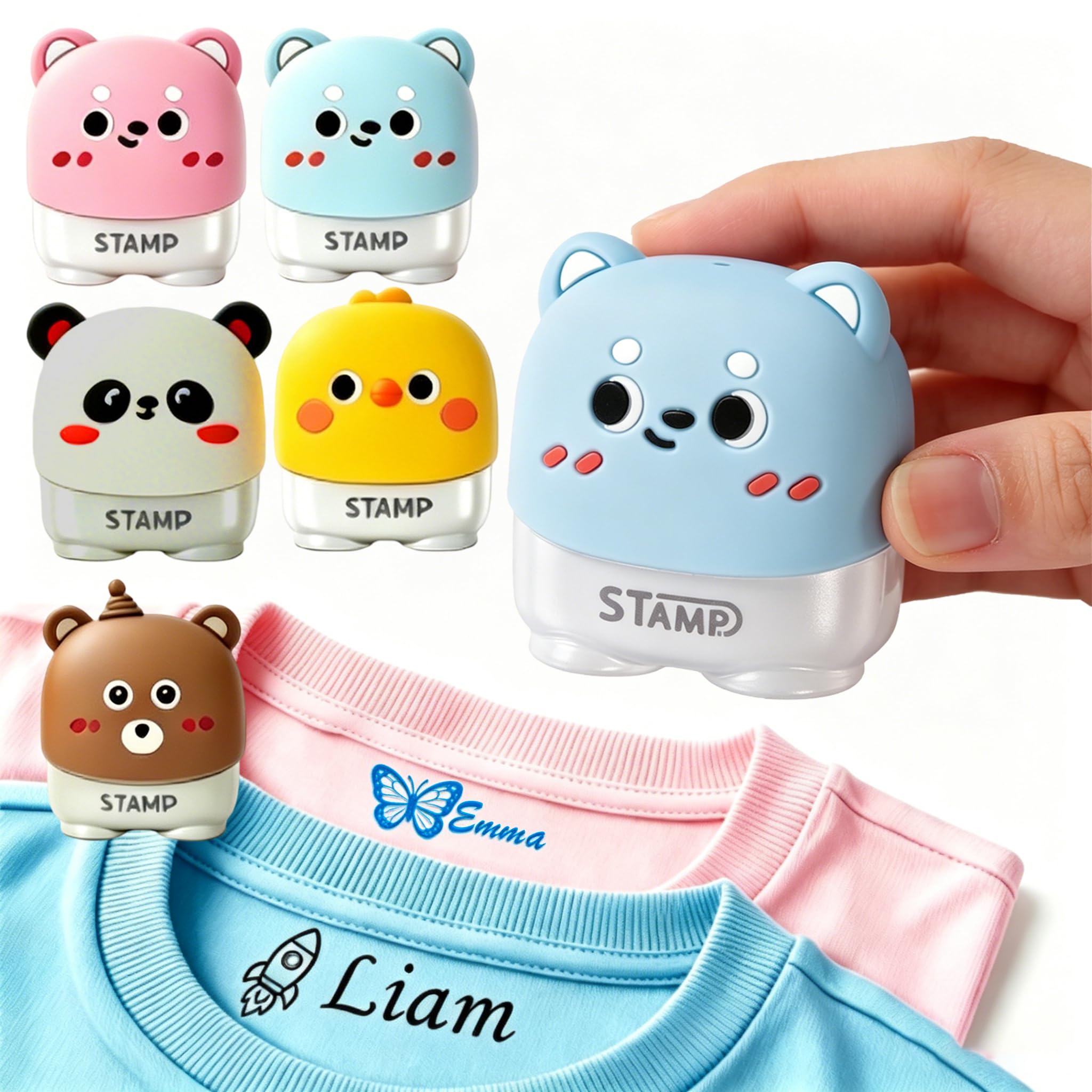 Custom Kids Name Stamp Preschool Clothing Identifier for Daycare Backpacks