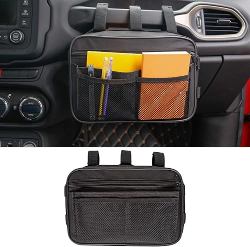 MDSTOP Bolsa de almacenamiento con asas de agarre para pasajeros para Jeep Wrangler JK TJ YJ CJ MINGLI 1965-2017 y Jeep Gladiator JT 2020,