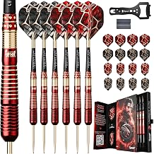 IgnatGames Dart Metal U  Seti - 6 adet Premium Pirin  F   elik U lu Dart Seti, TwinForce  Milli, 16 Adet Standart ve  nce GlideXPro  Flights + Dart Bileyici ve Dart Anahtar