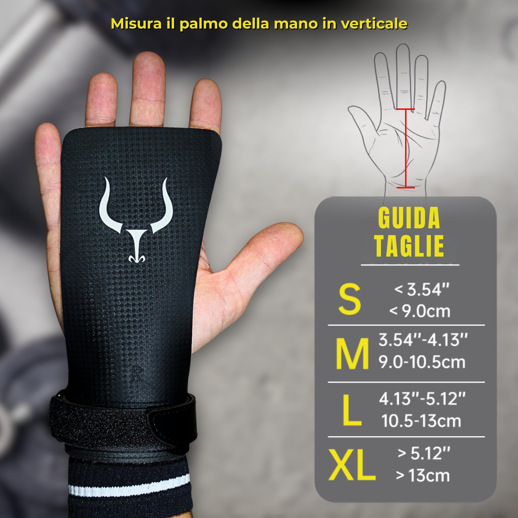 Paracalli Crossfit Forge in Fibra Di Carbonio con Polsiere | Stamina Fitness Paracalli Senza Magnesio | Guanti Crossfit Uomo Donna | Gym Gloves Grips per Cross Training