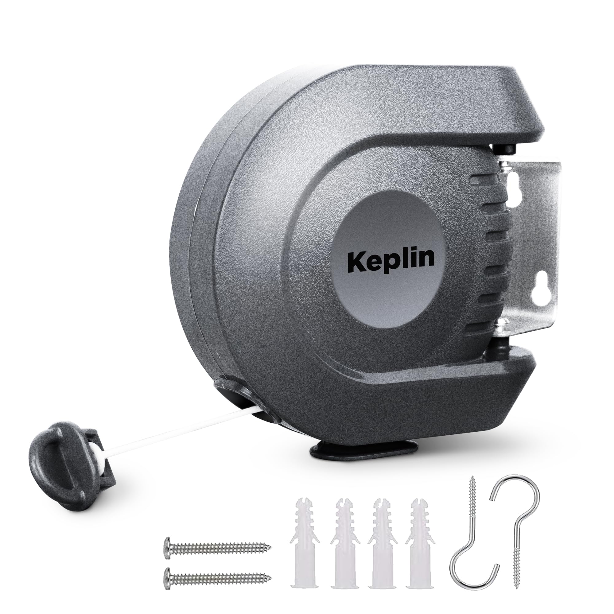 Retractable Washing Line - 15m Outdoor Clothesline, Wall Mountable & Heavy Duty Laundry Airer (15 Metres)