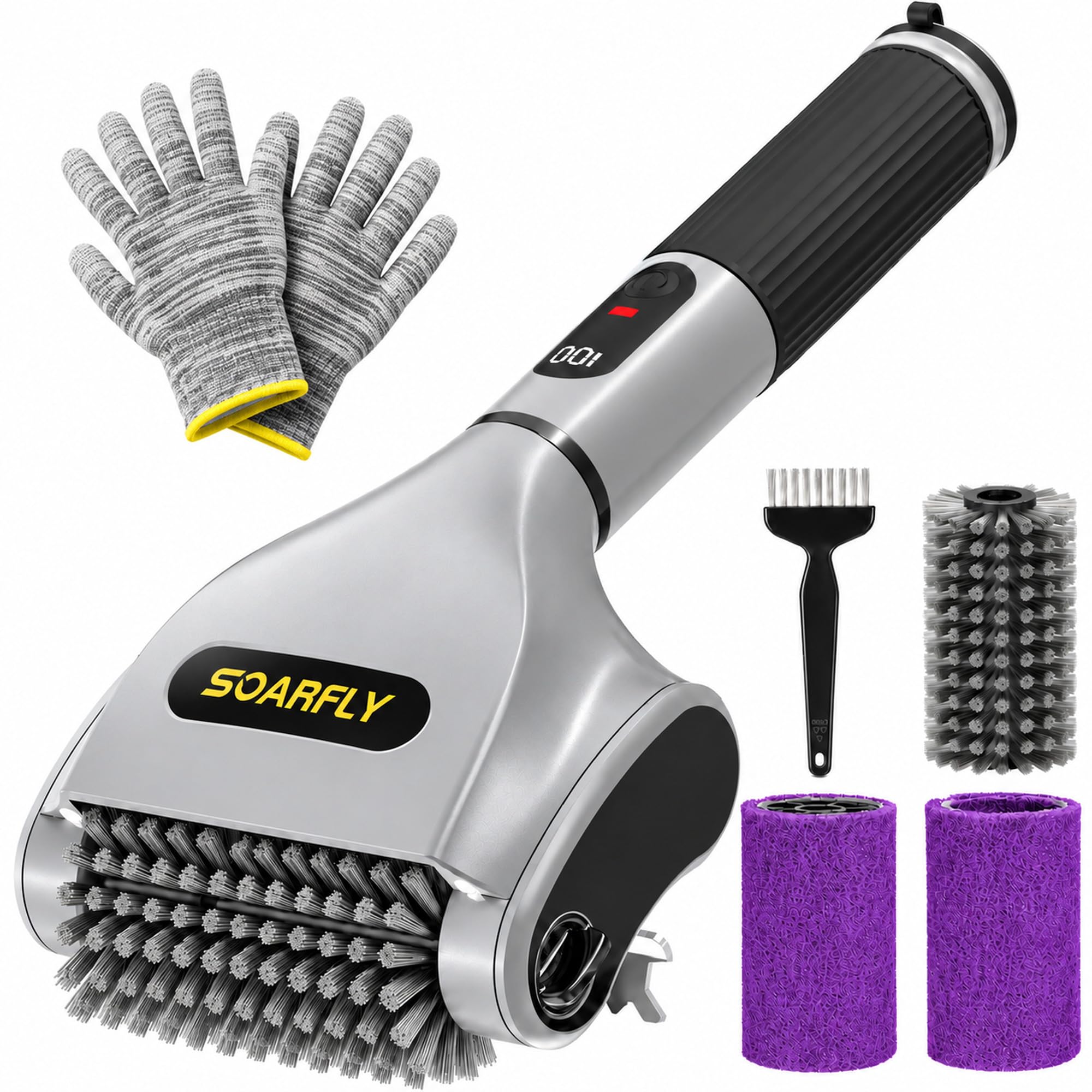 Electric Grill Brush, High-Torque 800 RPM Cordless Power BBQ Cleaner