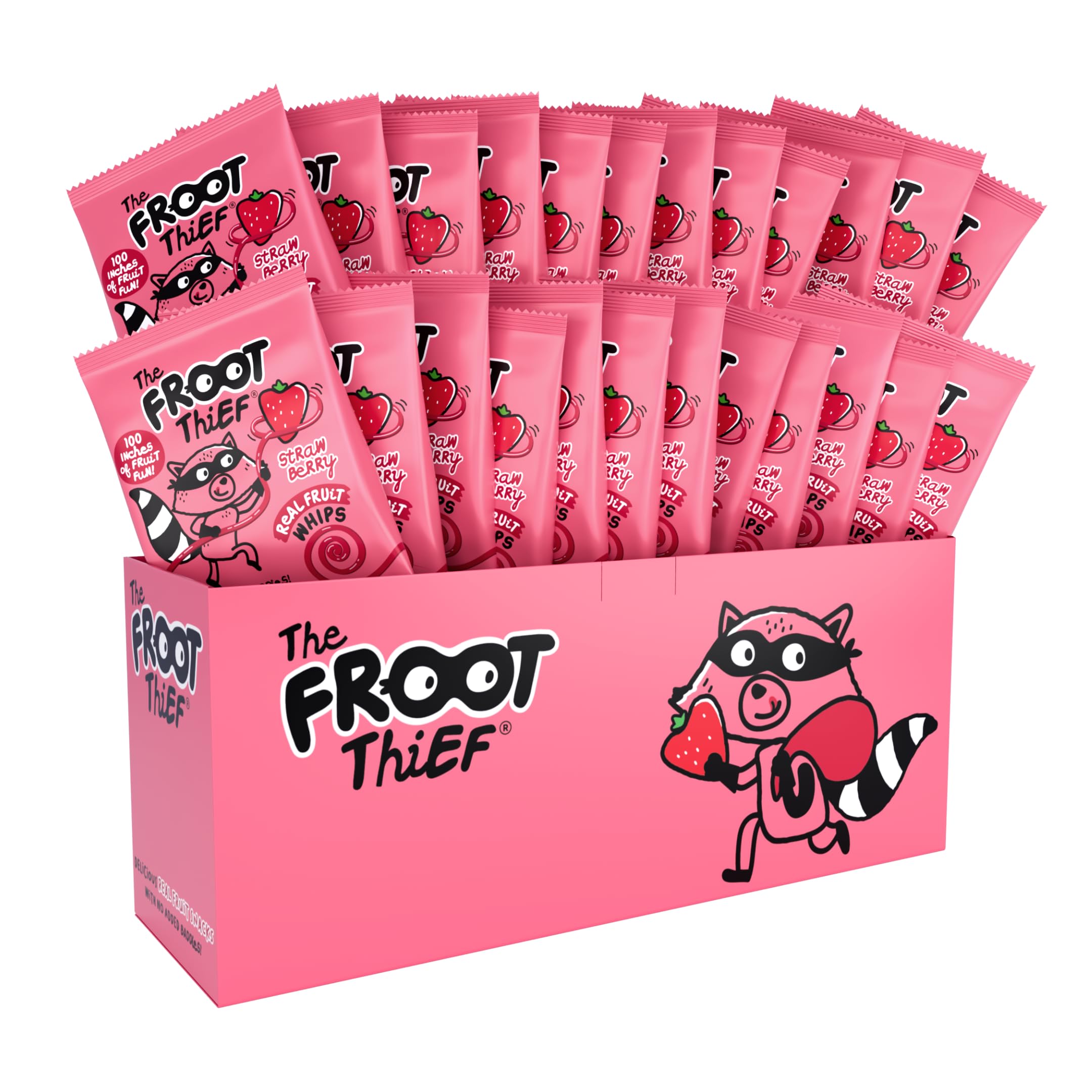 Amazon.com: Strawberry Fruit Snack Whips 24 Pack, FROOT Thief