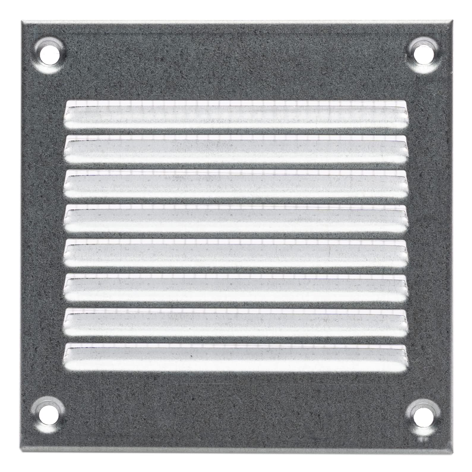 100 x 100 mm Metal Galvanised Ventilation Grille with Insect Protection - Grille for Ventilation - Exhaust Grille