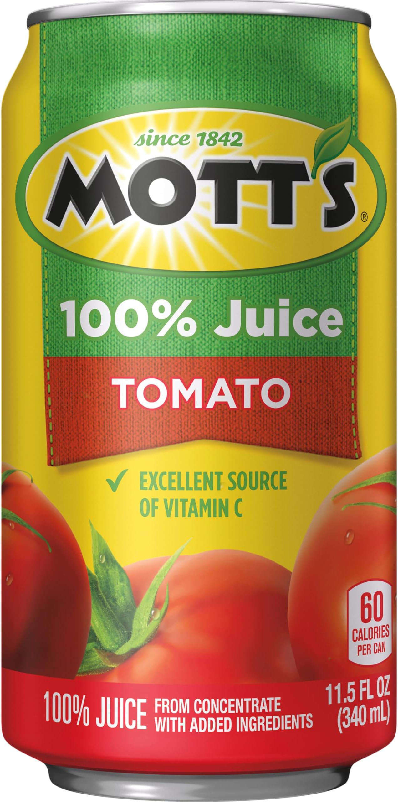 Mott's 100% Tomato Juice, 11.5 Fluid Ounce Can, 24 Count
