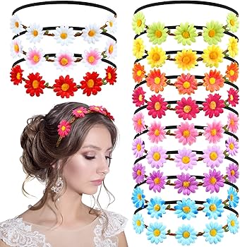 ☆HIANDのRibbon flower セットアップ☆ Amazon.com : Chunyin 24 Pieces Multicolor Flower Headbands for
