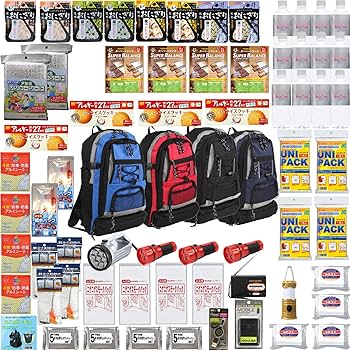 Amazon.co.jp: 防災セット 4人用 女性にも 防災リュック 防災