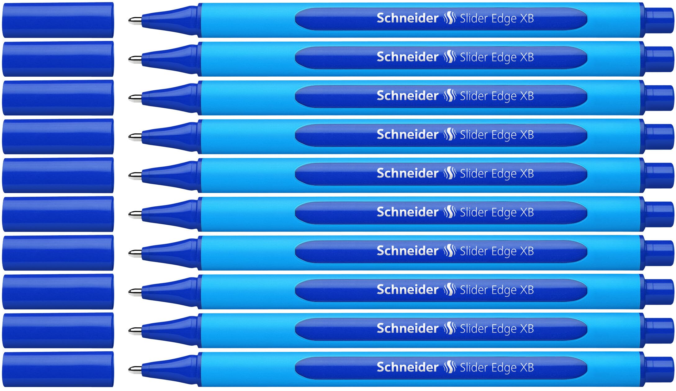 Schneider 152203 Slider Edge XB Kugelschreiber (Strichstärke: Dokumentenecht, Dreikant-Stift) 10er Packung blau