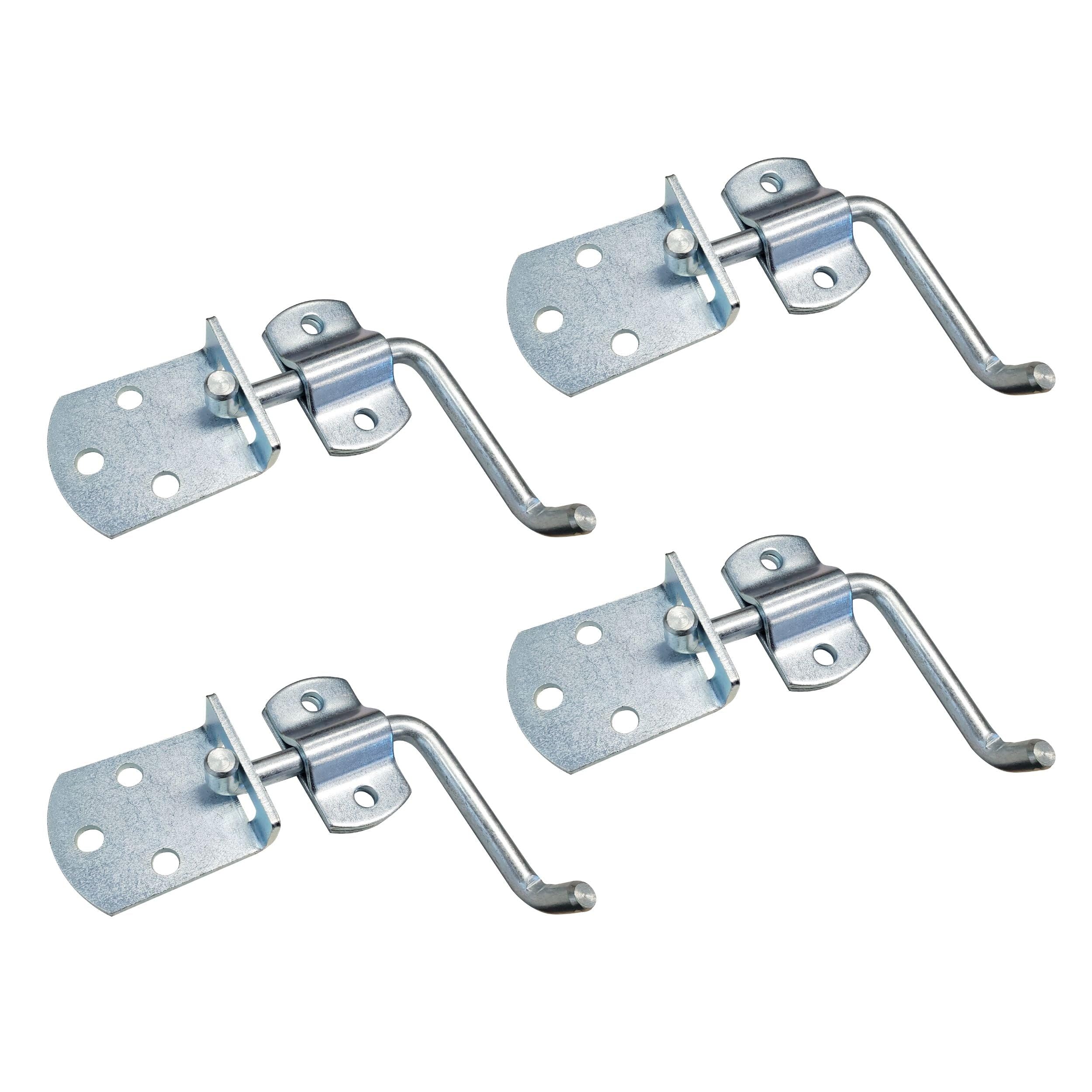 Mega Cargo Control 4 Pack Straight Security Latches for Wood and Metal Stakes - Secure Stake Body, Trailer, Tie Downs Straight