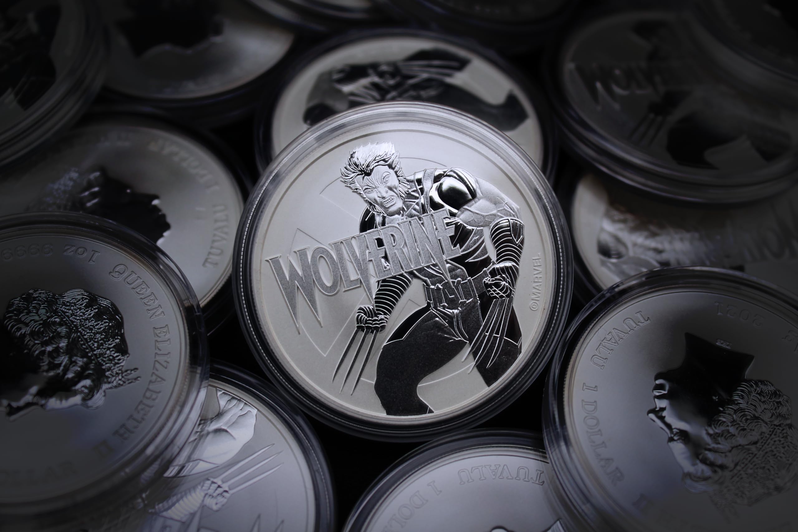 2021-1 oz Tuvalu Silver Marvel X-Men Wolverine Coin Brilliant