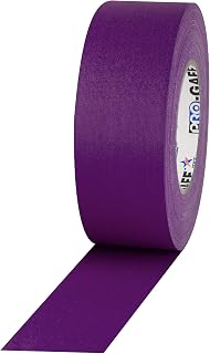 ProTapes Pro Gaff Premium Matte Cloth Gaffer's Tape With Rubber Adhesive, 11 mils Thick, 55 yds Length, 2" Width, Purple (Pack of 1)