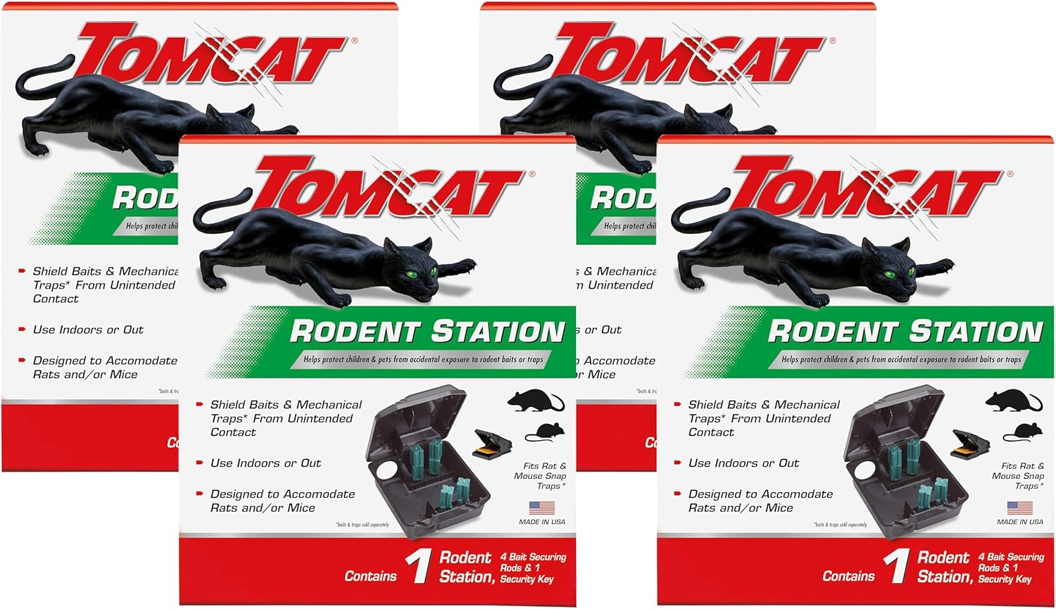 Tomcat Bromethalin Place Pacs Bait, Pest Control for Agricultural Buildings and Homes, Kill Rats and Mice