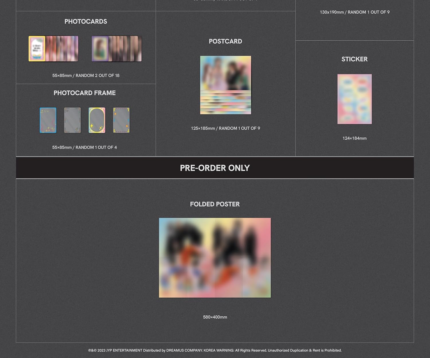 NiziU Press Play 1st Single Album Photobook+ID card+Transfer application+Photocard+Frame+Postcard+Sticker+Tracking Sealed