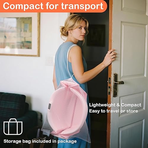 Miniatura 7 de Bañera plegable para bebé, bañera grande para bebé con termómetro y cojín, bañera portátil de viaje para recién nacidos, bañera plegable para bebés