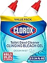 Clorox CLOROX Toilet Bowl Cleaner Clinging Bleach Gel, Ocean Mist, 24 Fl Oz, Pack of 2 (Package May Vary)