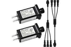 Kingdder Class 2 Inflatable Adapter Replacement with Christmas Tree Light Splitter