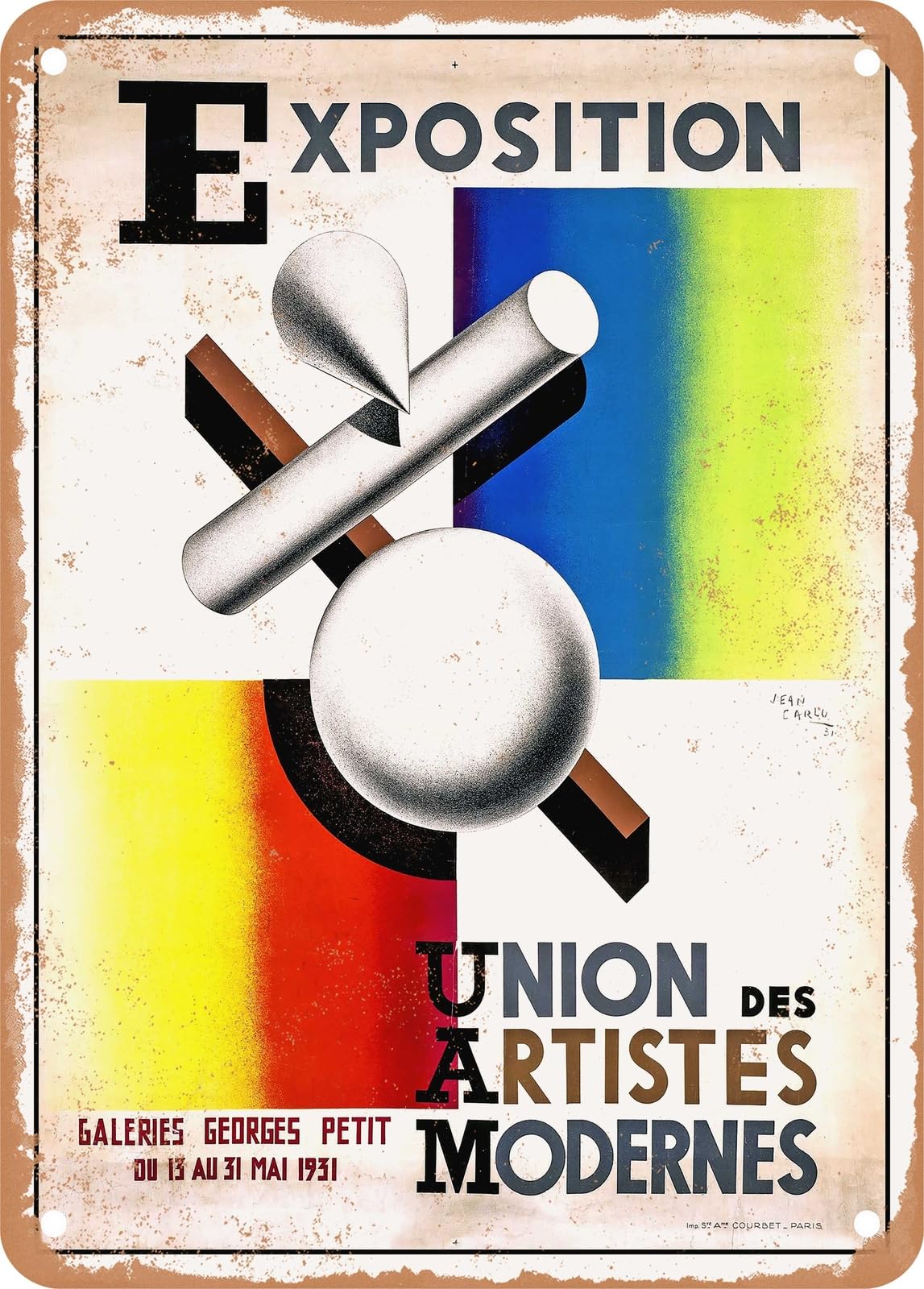 METAL SIGN - 1931 Union of Modern Artists Exhibition Vintage Ad home decor
