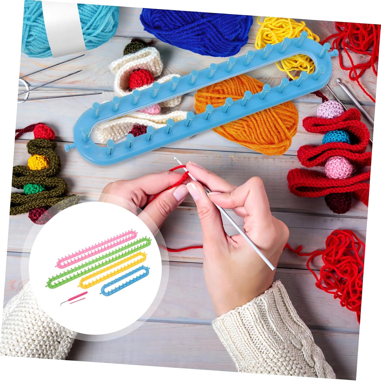 Xmas Knitting Loom Plastic for Scarf Hat DIY Craft