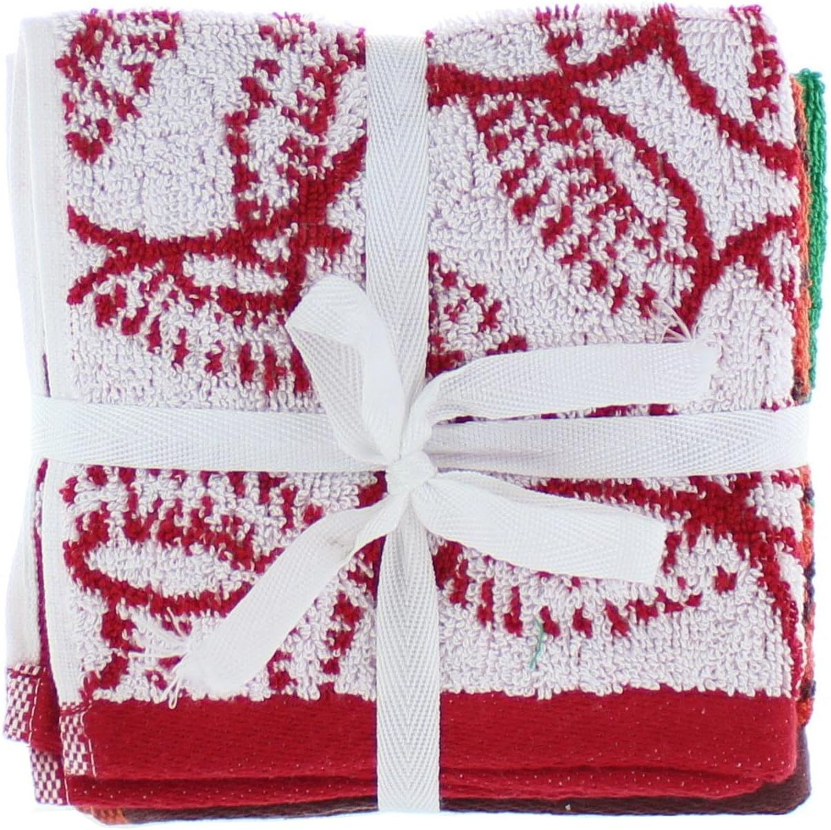 Platinum Home Just for Kids 6pk Sports Washcloths - 100% Cotton - 12"x12" - Highly Absorbent - Football, Basketball, Baseball and Soccer Washcloths