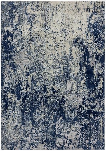 Miniatura 3 de LUXE WEAVERS Alfombra abstracta artística moderna, color azul, 9 x 12