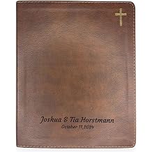Personalized NIV Notetaking Bible Faux Leather Lay Flat Cover Lined Margins for Notes & Personal Prayer | Medium Print | Custom Engraved | Gift for Christian & Religious Celebrations | Brown