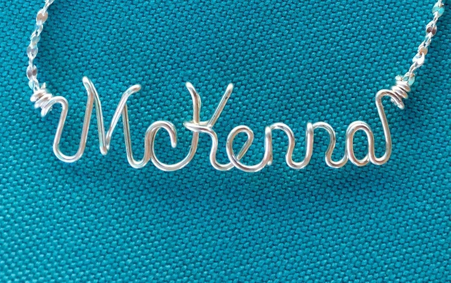 Personalized Wire Name Necklace or Anklet~Silver or Gold~Music Note~Treble Clef~Charm w/Birthstone Crystal~Any Name~Great gift for the musician in your life