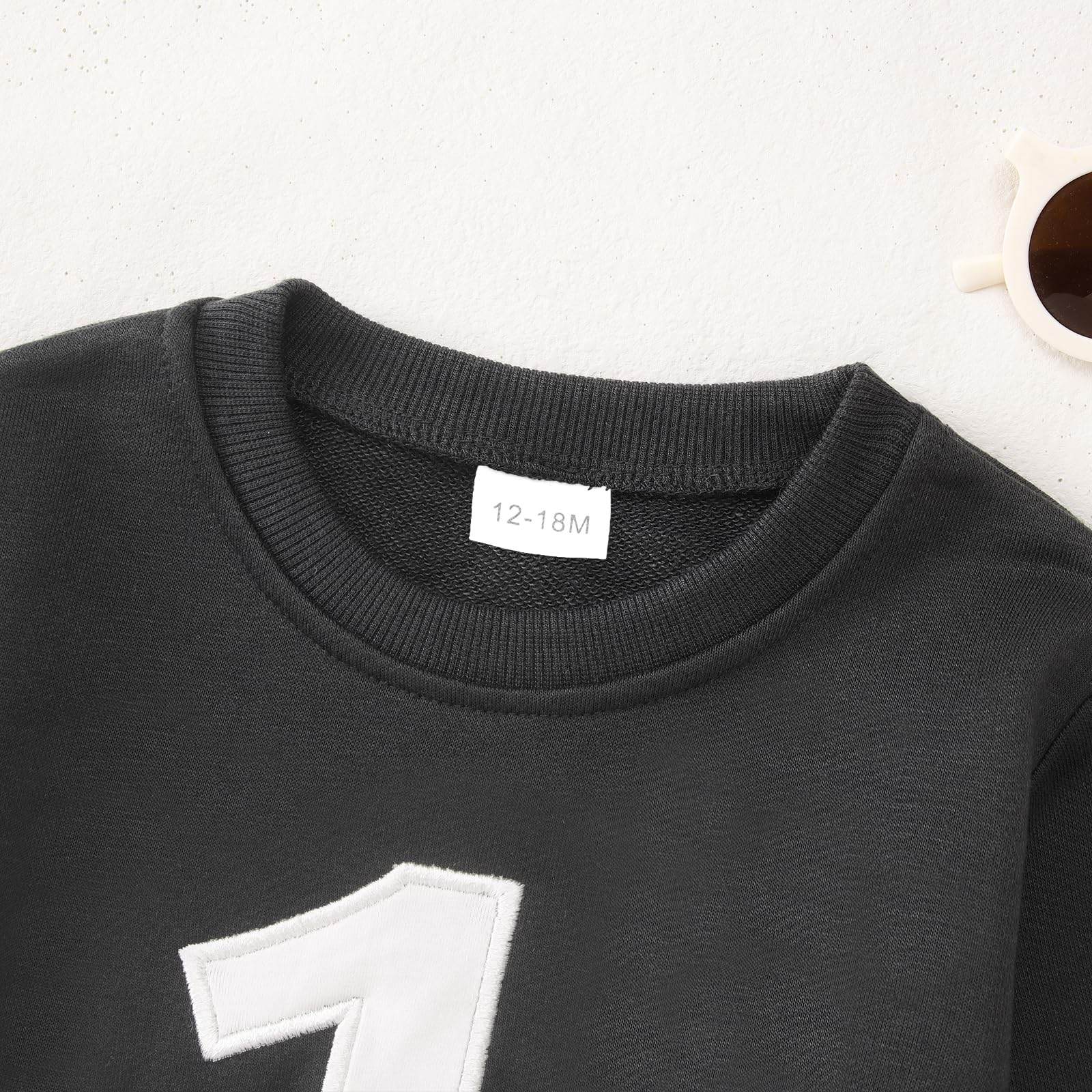 CM C&M WODRO 1er anniversaire garçon sweatshirt 1 anniversaire broderie pull nouveau-né bébé vêtements enfants sweatshirts col rond manches longues tout-petit tenues chaud automne hiver pull