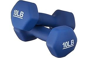 Amazon Basics 10-lb Pair Neoprene Dumbbell Hand Weights