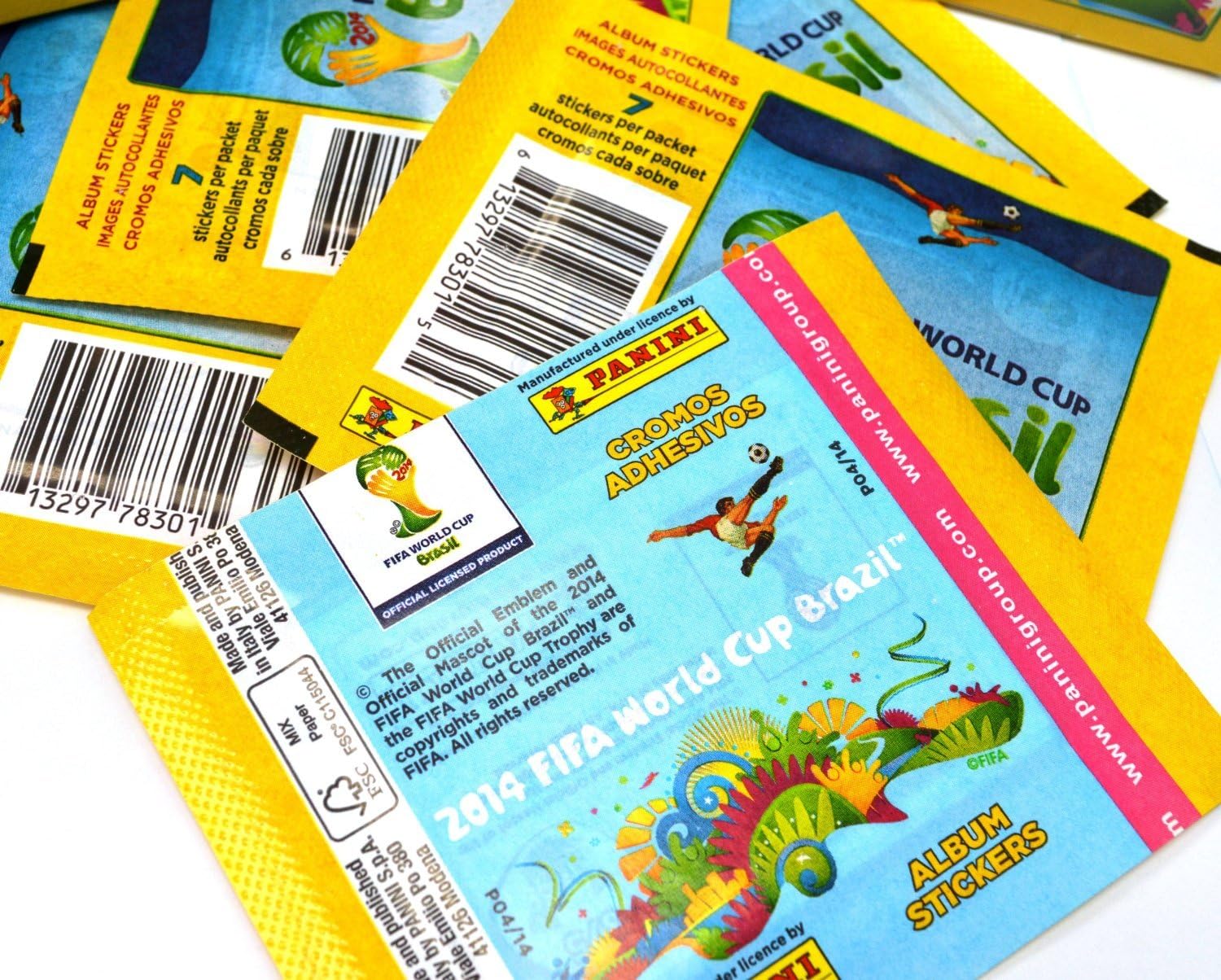 2014 Panini FIFA World Cup Soccer Stickers (7 stickers/pack, 20 Packs)