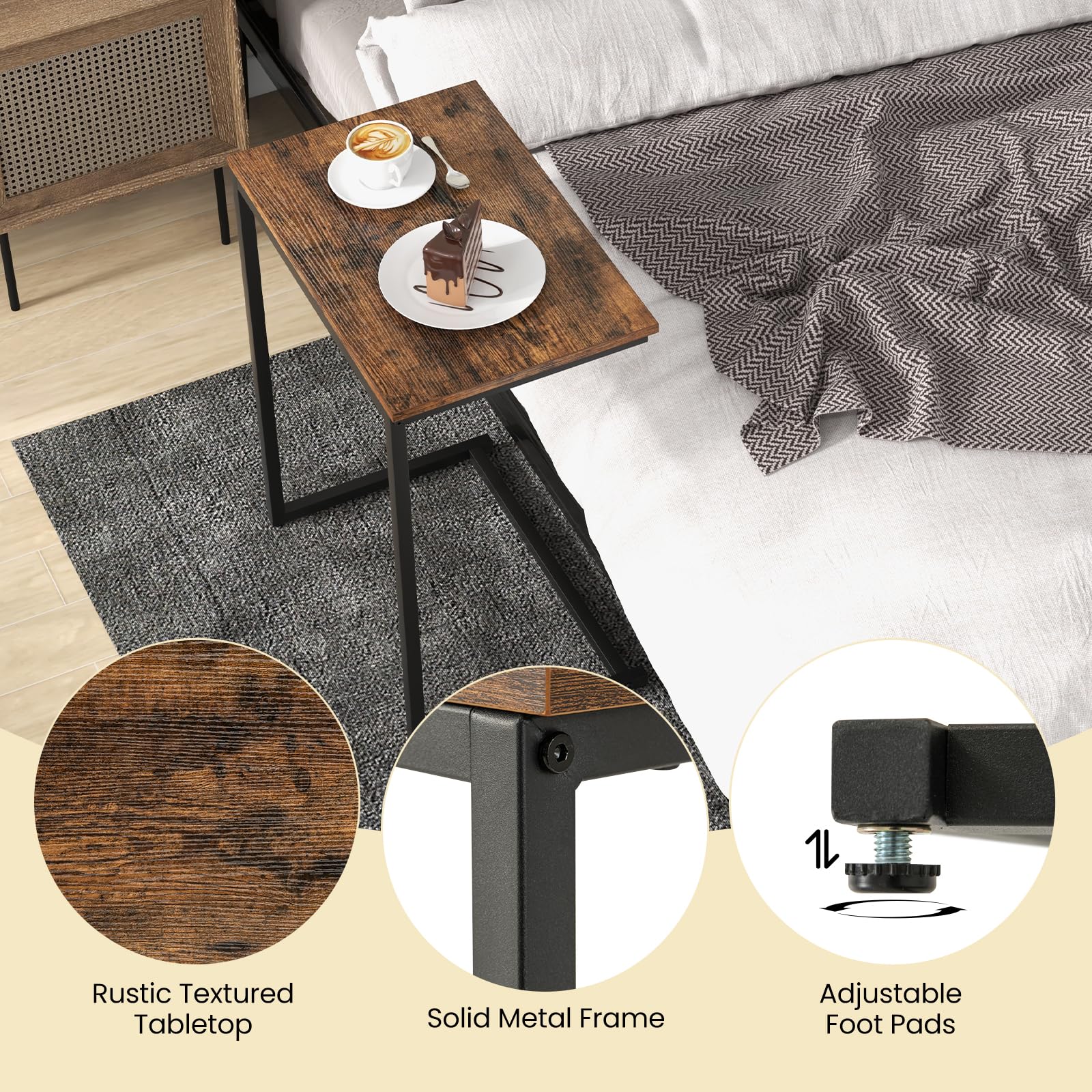 Amazon.com: Giantex C Shaped End Table, 26.5