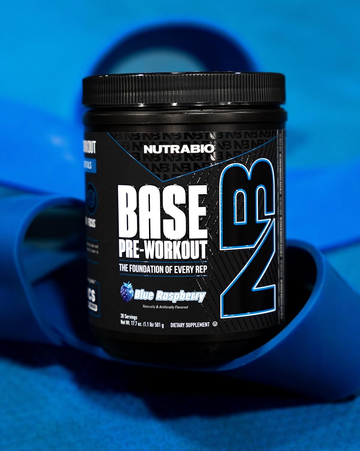 NutraBio Base Pre-Workout Powder 200mg Caffeine, Sustained Energy, Focus, Endurance, Pump, Sugar Free, Clean Preworkout for Men and Women - Beta Alanine, L-Tyrosine, 30 Servings - Blue Raspberry - Image 8