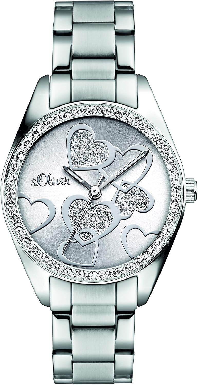 s.Oliver Orologio da polso analogico al quarzo, con cinturino in acciaio inox s.Oliver Orologio da polso analogico al quarzo, con cinturino in acciaio inox