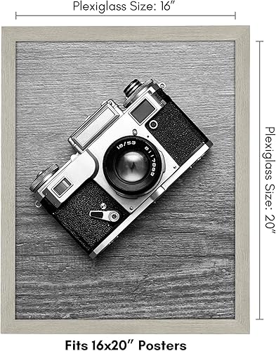 Vista 489 de Americanflat - Marco para póster de 71 x 74 cm con plexiglás pulido, portarretratos negro de madera industrializada, Epic Collection, marco ancho