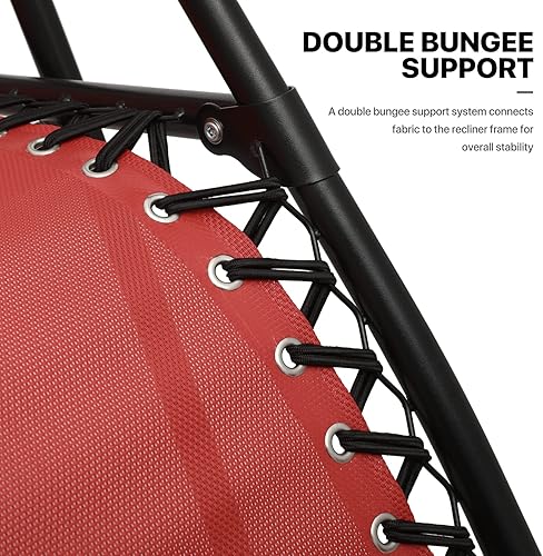 Miniatura 8 de MoNiBloom Sillón plegable de playa, paquete de 2, tumbona con almohada y soporte para tazas, reclinable portátil para patio exterior para vacaciones