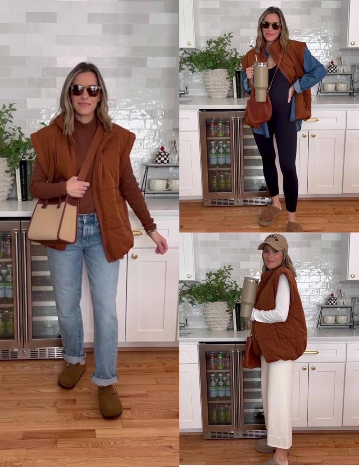 Daacee Women's Oversized Puffer Vest Lightweight Warm Sleeveless Puffy Bubble Outerwear Jackets Coats with Pockets - Image 2