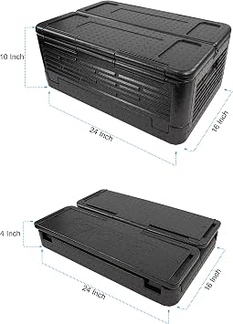 Chill Ice Collapsible Cooler Foam Chest Box - Insulated, Foldable, Portable, Lightweight, Iceless & Waterproof - X Large