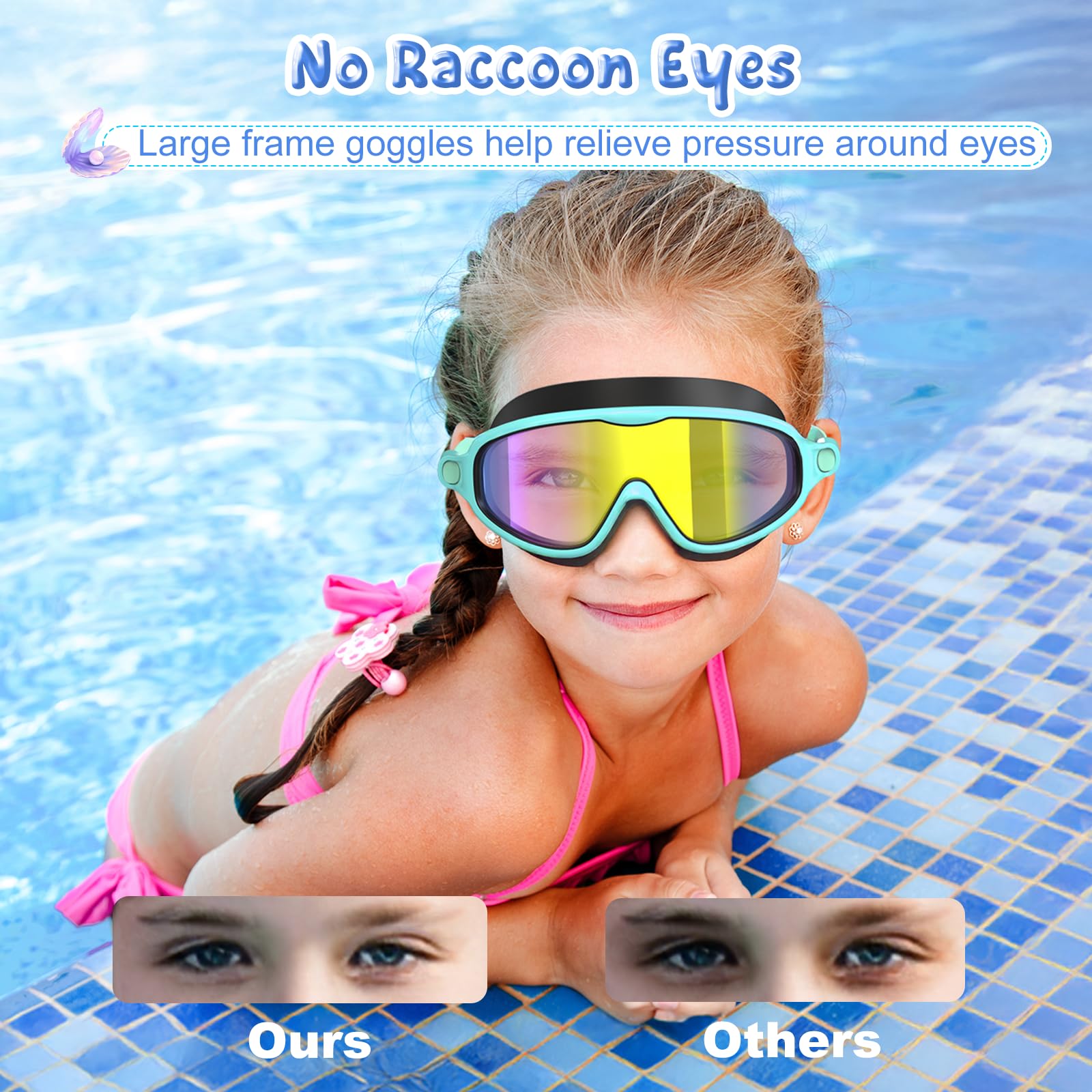 VegoVia 2 x occhialini da nuoto anti appannamento UV